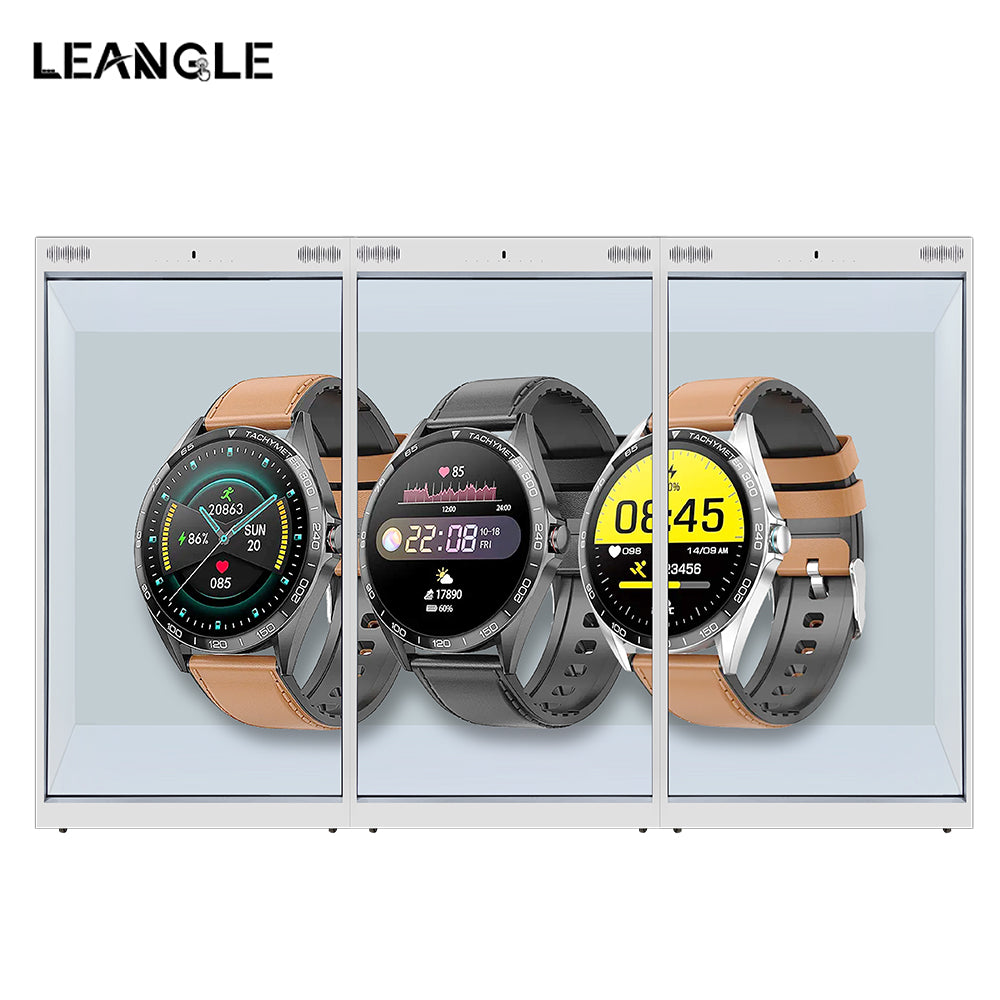 Transparent LCD Sectional Display Cabinet