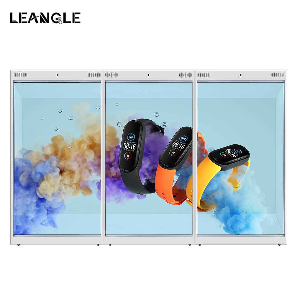 Transparent LCD Sectional Display Cabinet