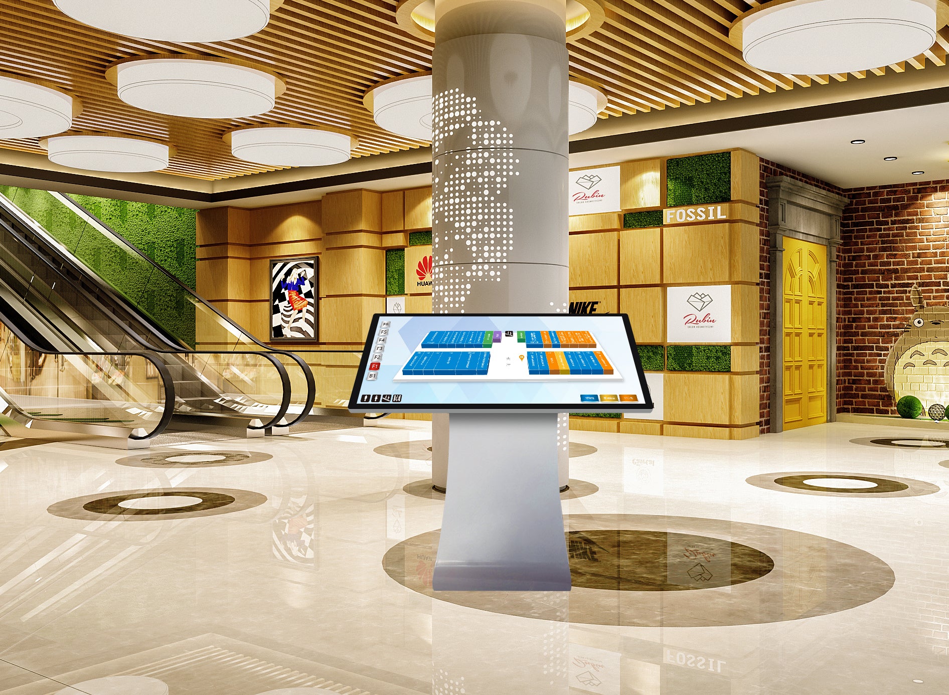 The application of touch query machines as an intelligent navigation system in a large shopping mall