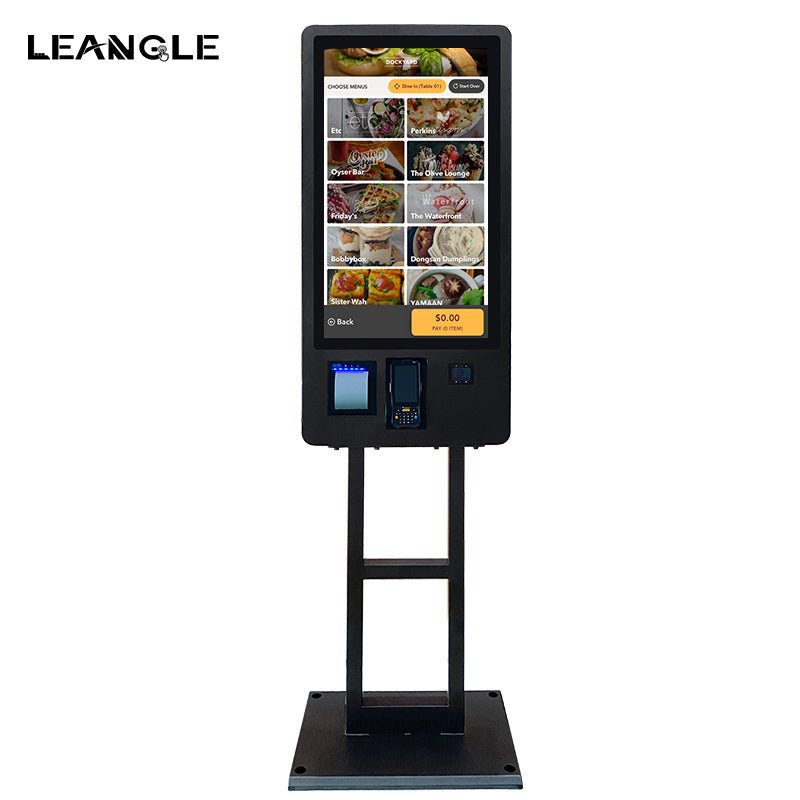 Restaurant self-order kiosk with upsell prompts