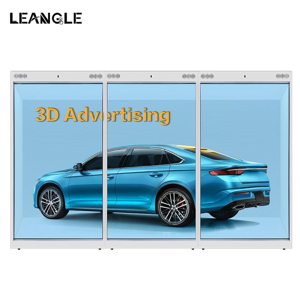 Transparent LCD Display Sectional Display Cabinet