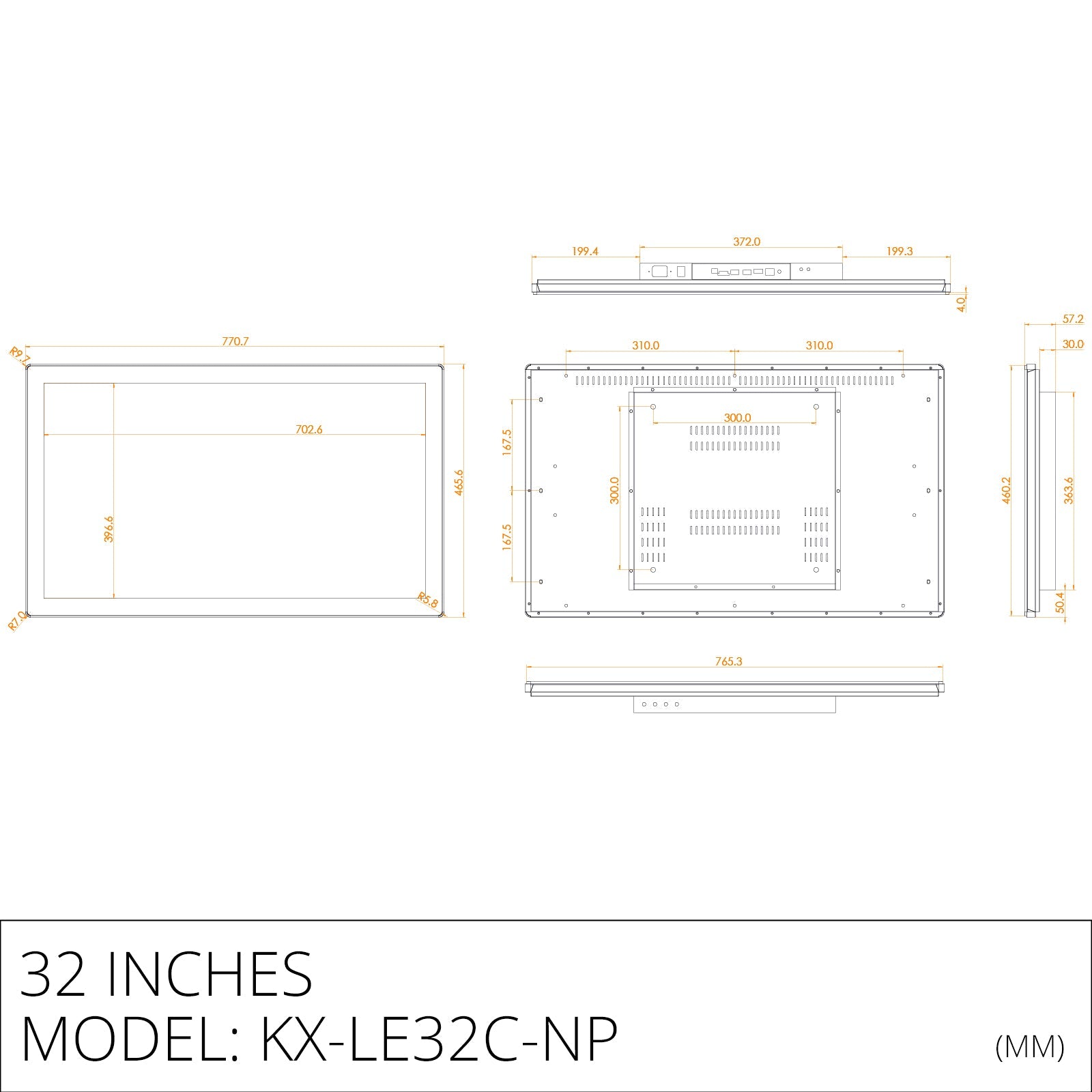 Plastic front mount capacitive industrial panel PC - LGPC