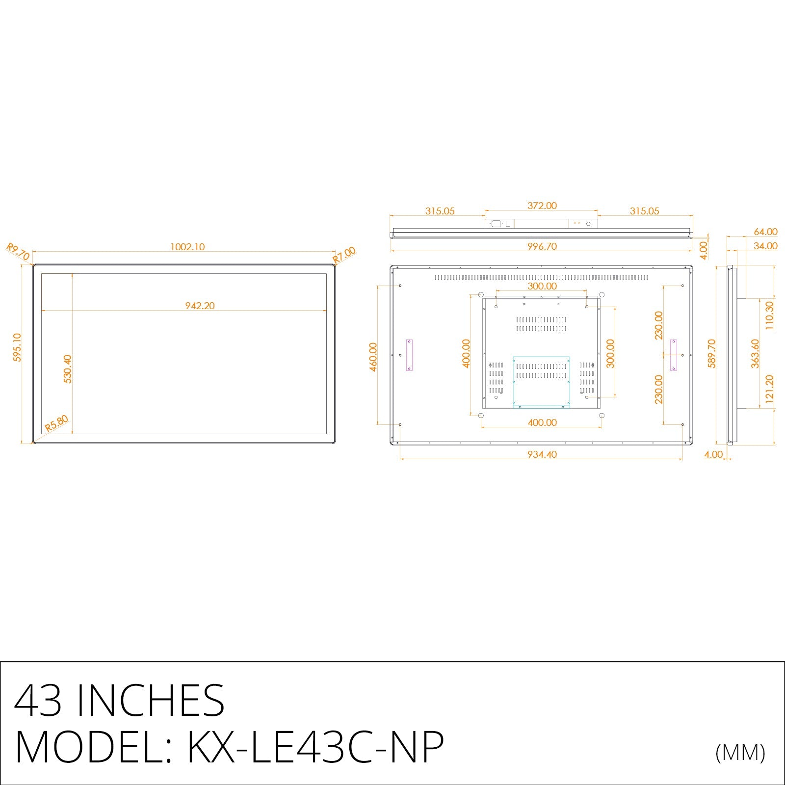 Plastic front mount capacitive industrial panel PC - LGPC