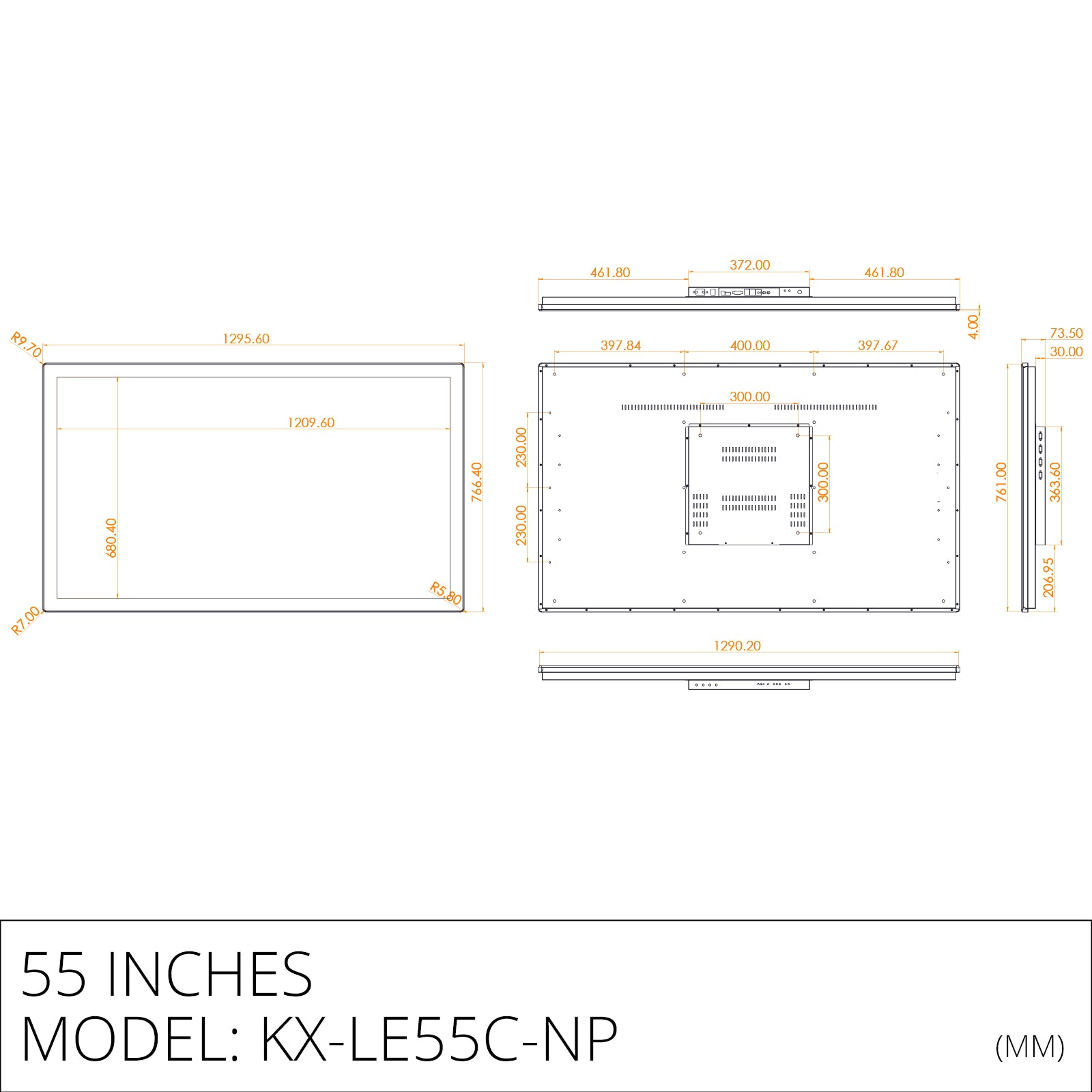 Plastic front mount capacitive industrial panel PC - LGPC