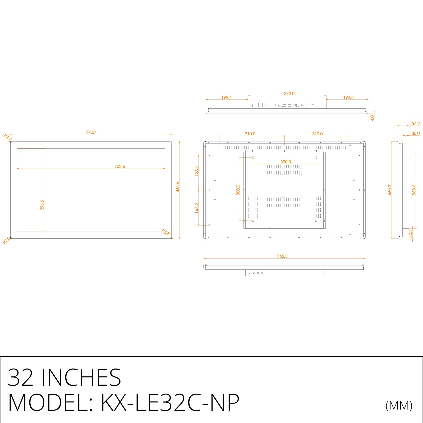 Plastic front mount capacitive industrial panel PC